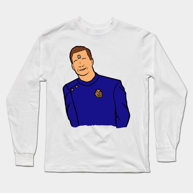 Arnold Rimmer From Red Dwarf Long Sleeve T-Shirt by CaptainHuck41